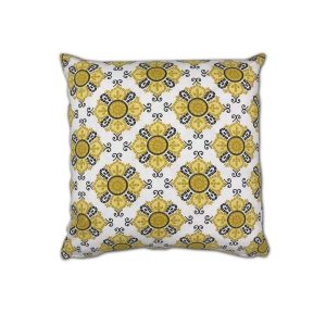 A set of 5 printed Cushion covers made of 100% Cotton - Love for Home - Girasol yellow