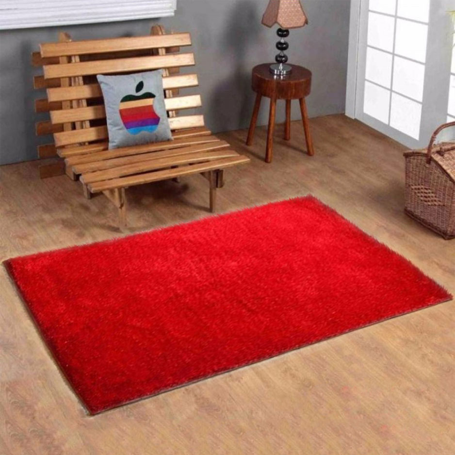 Micropoly Plain Carpets PS01 - Red