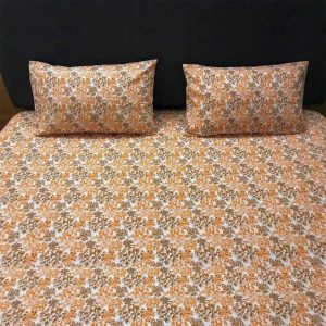 Printed Double/Queen Bed cover with two pillow covers made of 100% Cotton - Love for Home - Girasol Yellow